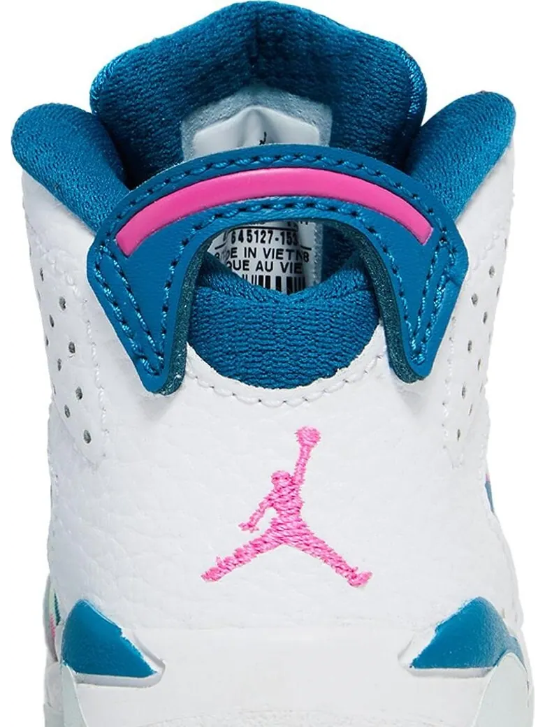 Кроссовки Air Jordan 6 Retro TD Green Abyss — изображение 7 из 8, белый