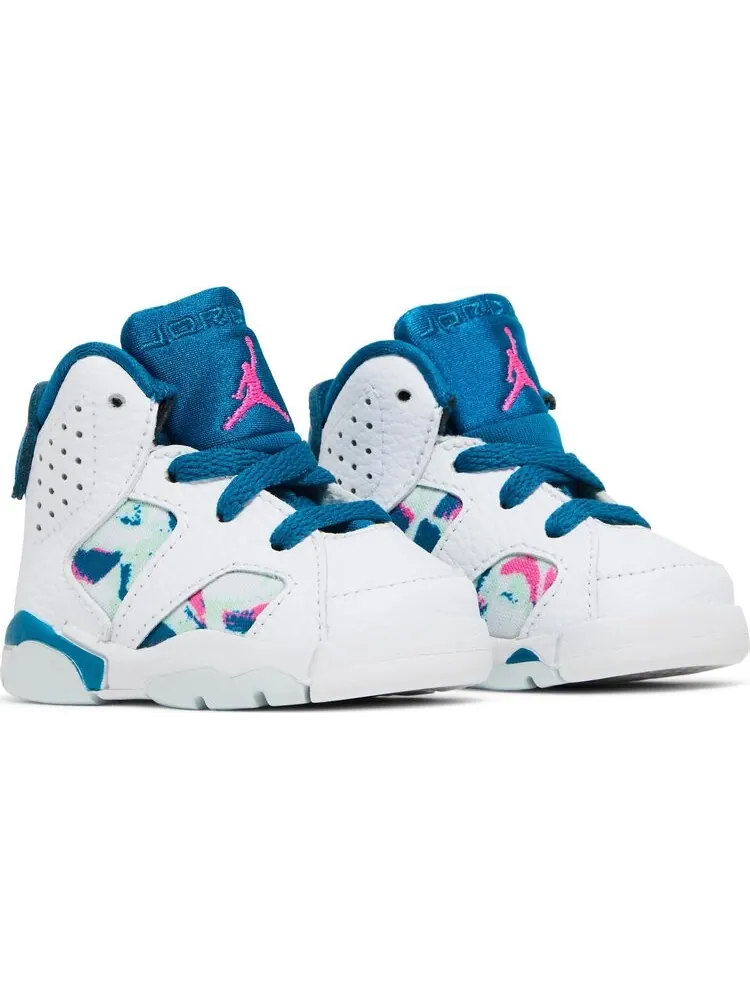 Кроссовки Air Jordan 6 Retro TD Green Abyss — изображение 8 из 8, белый