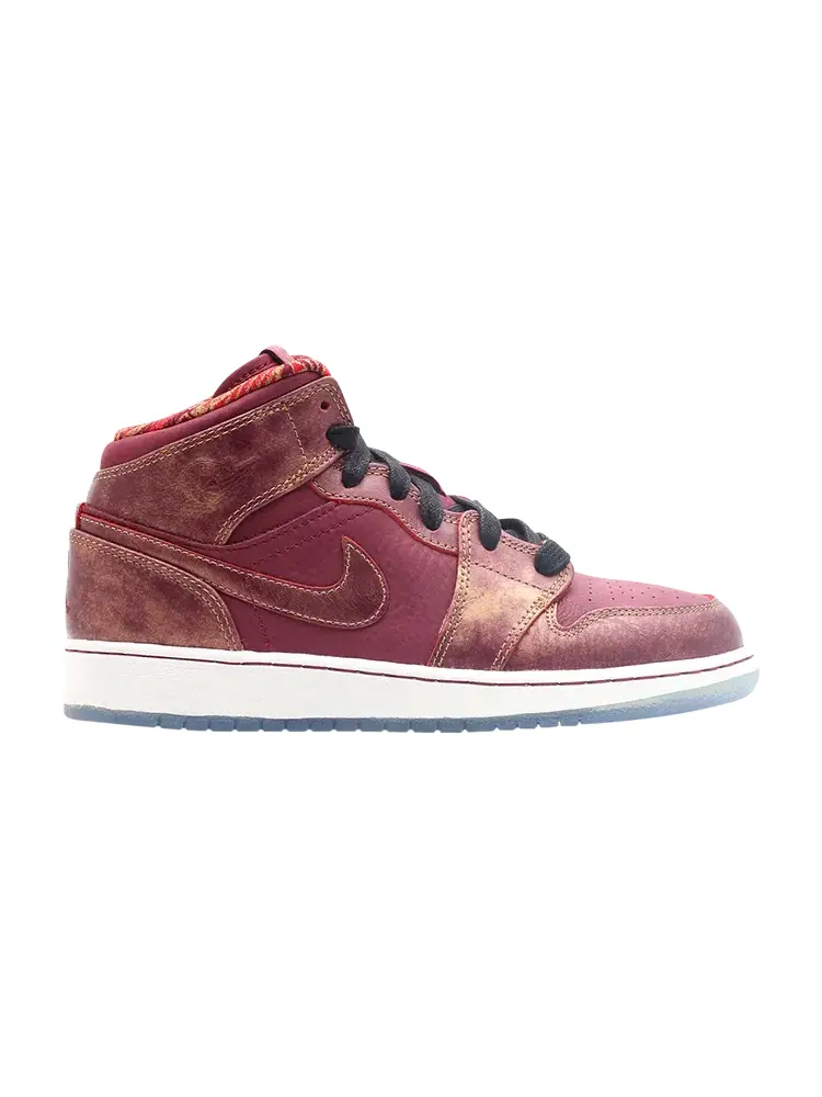 Кроссовки Air Jordan 1 Mid GS 'BHM' — изображение 1 из 1, красный