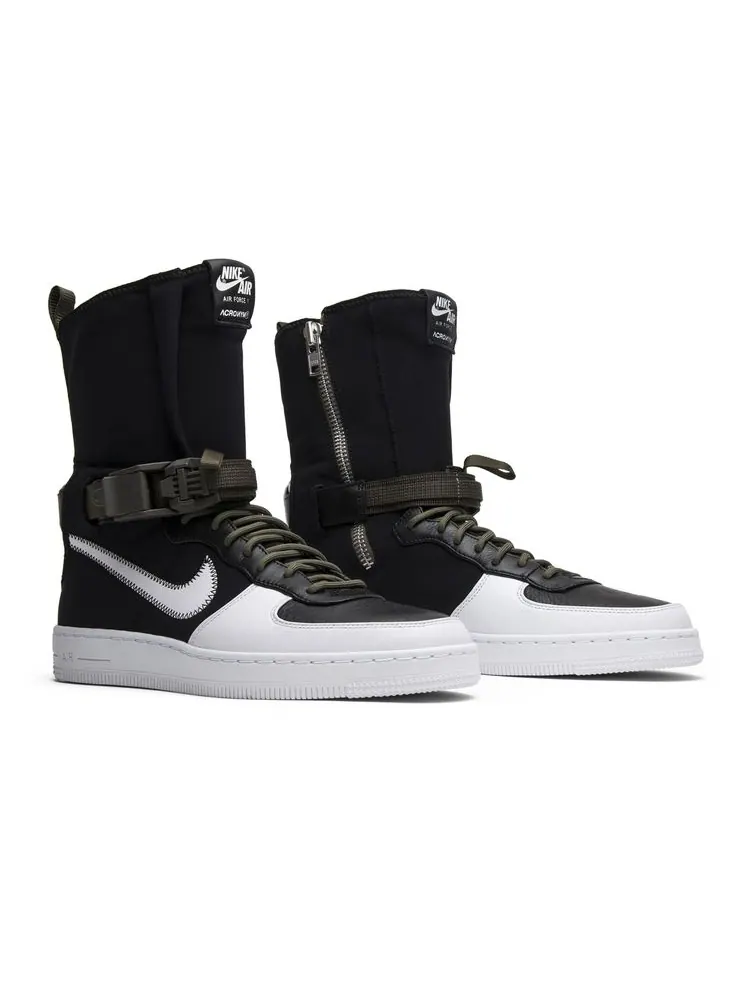 Кроссовки Acronym x NikeLab Air Force Downtown 1 Hi SP 'Black White' — изображение 8 из 8, белый