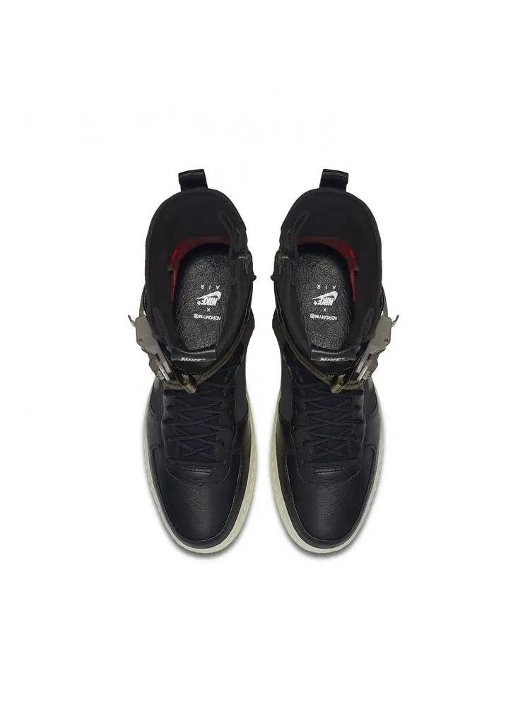 Кроссовки Acronym x NikeLab Air Force Downtown 1 Hi SP 'Black Crimson' — изображение 1 из 2, черный