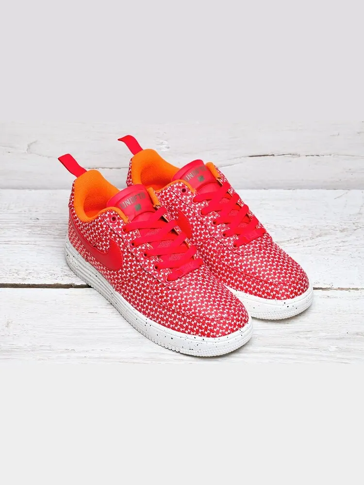 Кроссовки Nike UNDFTD x Lunar Force 1 Low 'University Red' — изображение 2 из 4, красный