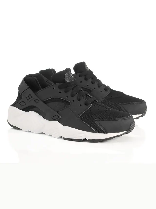 Кроссовки Nike Huarache Run GS 'Black White' — изображение 3 из 4, черный