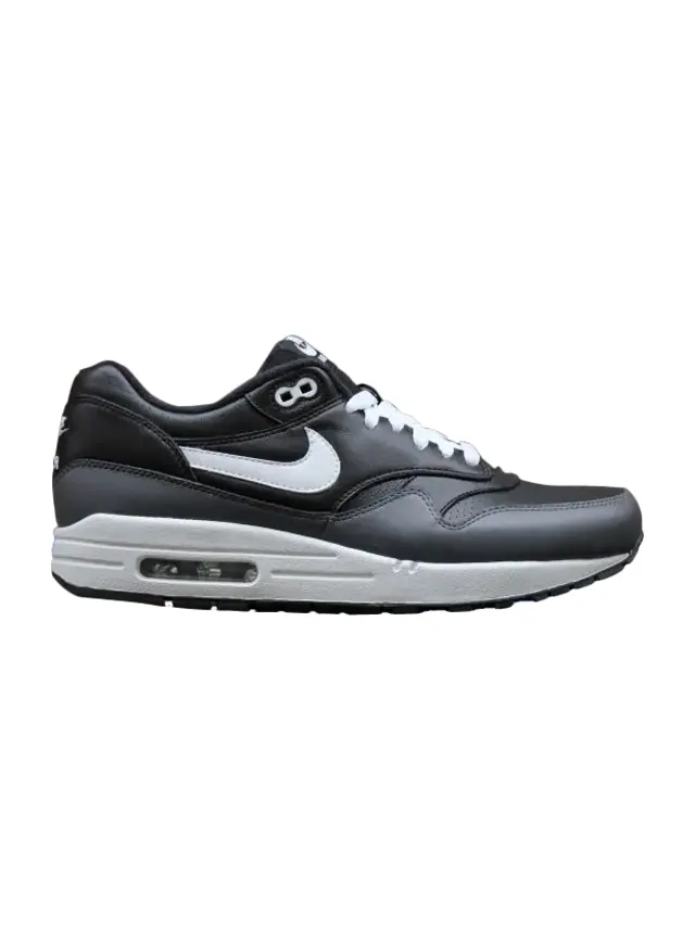 Кроссовки Nike Air Max 1 Leather 'Black Grey White' — изображение 1 из 1, черный