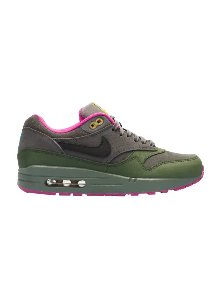 Кроссовки Nike Air Max 1 Leather 'Pewter Carbon Green' — изображение 1 из 1, черный