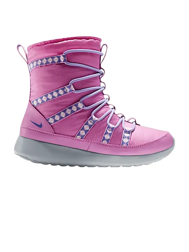 Кроссовки Nike Roshe Run Hi SneakerBoot GS — изображение 1 из 1, светлый//фиолетовый