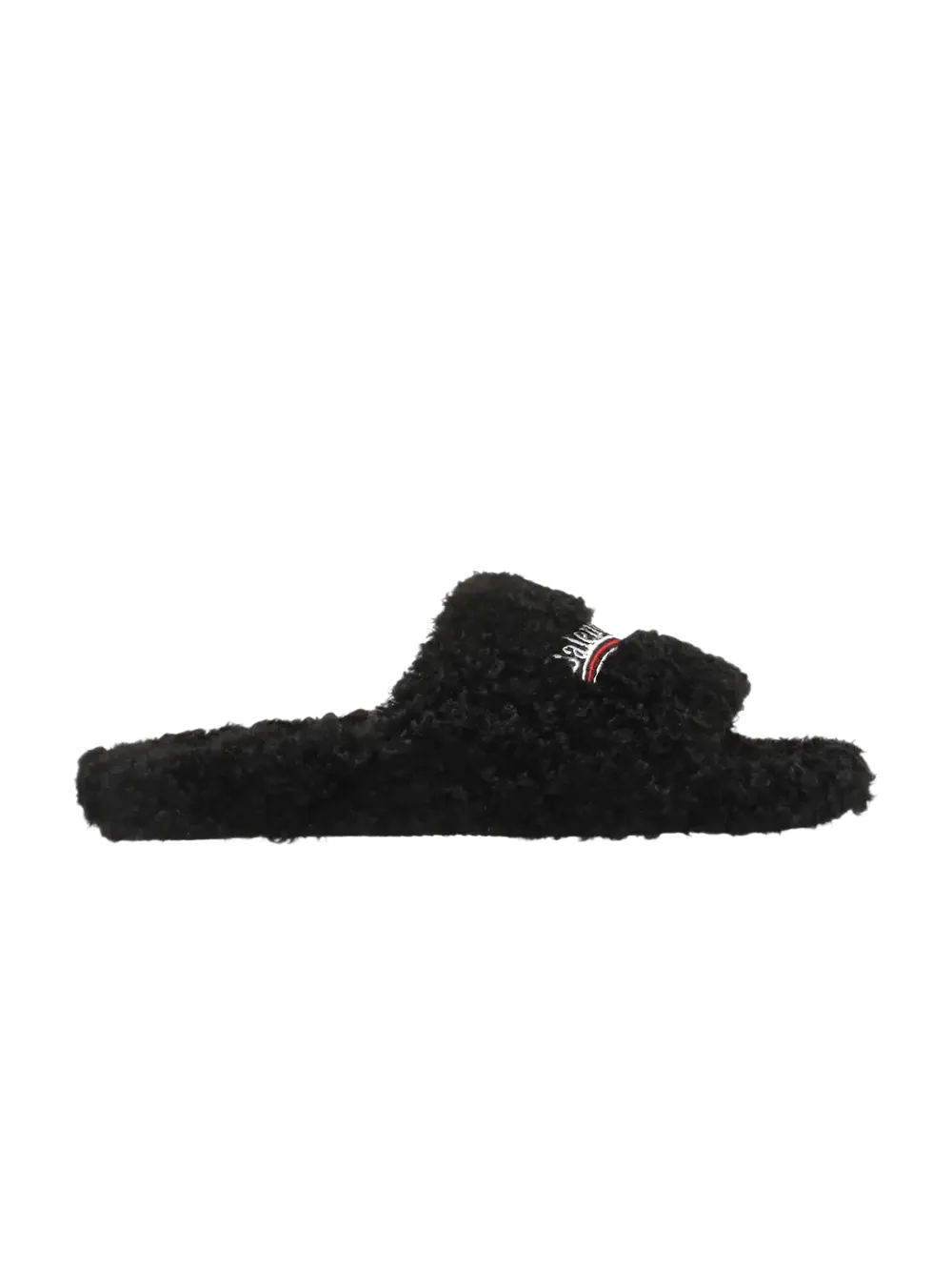 Шлепанцы Balenciaga Furry Slide — изображение 1 из 1, черный