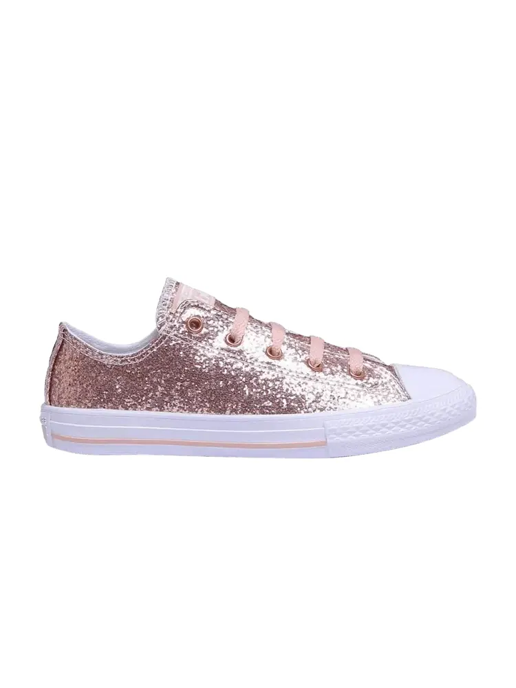 Кроссовки Converse Chuck Taylor All Star Low GS 'Dusk Pink Glitter' — изображение 1 из 1, розовый/золотистый