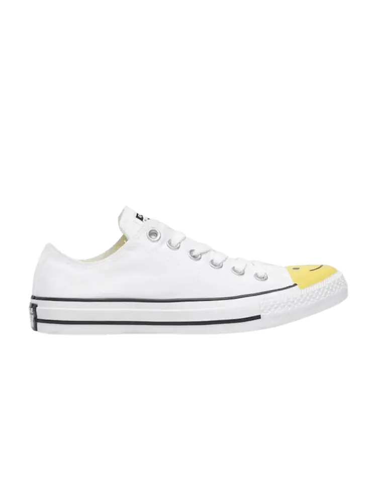 Кроссовки Converse Chuck Taylor All Star Low GS 'Smiley Face - White' — изображение 1 из 1, белый/желтый/черный