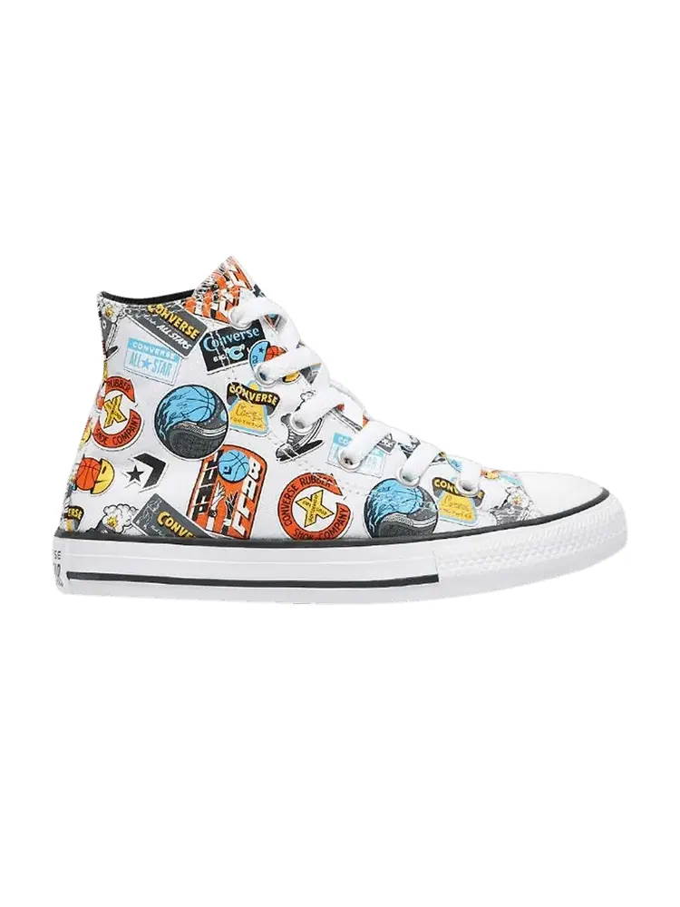 Кроссовки Converse Chuck Taylor All Star High GS 'Jump Ball' — изображение 1 из 1, белый/черный/мульти