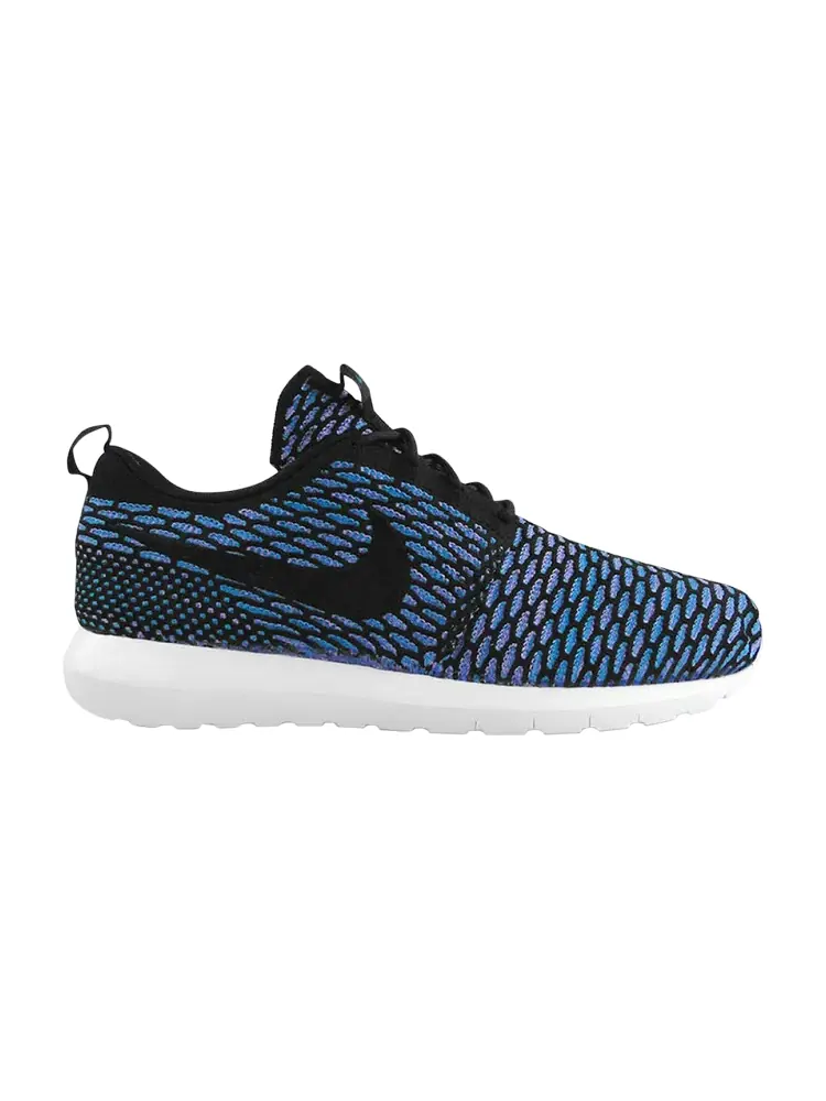 Кроссовки Nike Flyknit Rosherun 'Black Neo Turbo' — изображение 1 из 1, синий