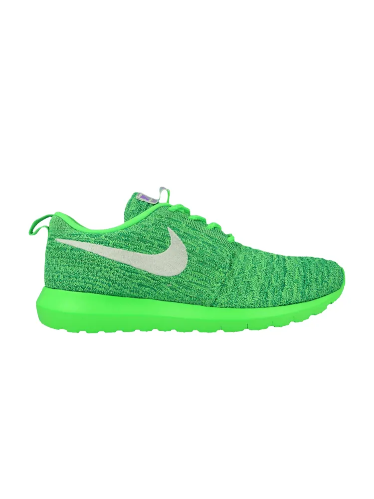 Кроссовки Nike Roshe NM Flyknit 'Voltage Lucid Green' — изображение 1 из 1, зеленый/белый
