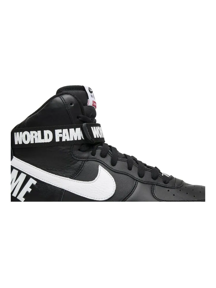 Кроссовки Nike Supreme x Air Force 1 High SP 'Black' — изображение 2 из 4, черный