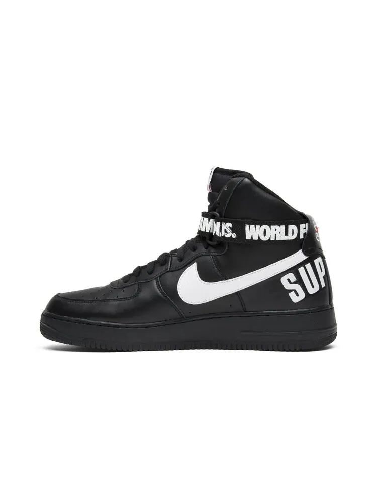 Кроссовки Nike Supreme x Air Force 1 High SP 'Black' — изображение 3 из 4, черный
