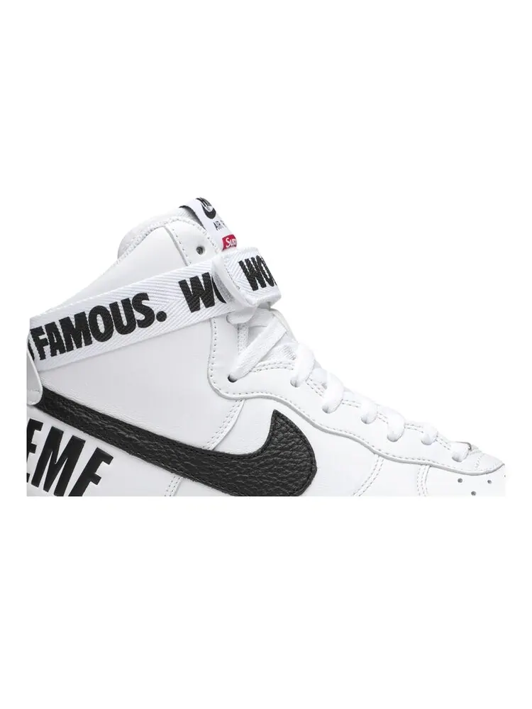 Кроссовки Nike Supreme x Air Force 1 High Supreme 'White' — изображение 2 из 4, белый
