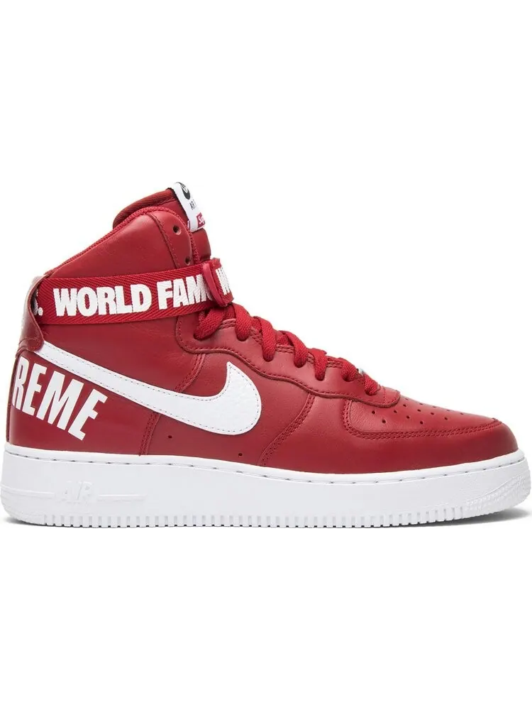Кроссовки Nike Supreme x Air Force 1 High SP 'Red' — изображение 1 из 8, красный