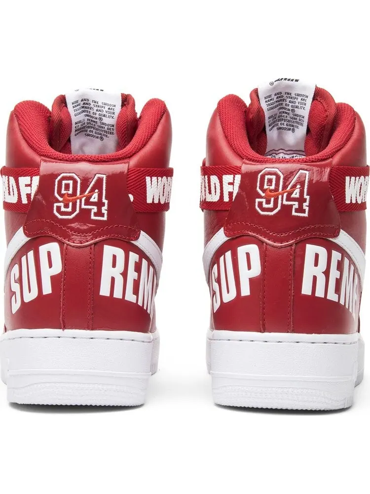 Кроссовки Nike Supreme x Air Force 1 High SP 'Red' — изображение 6 из 8, красный