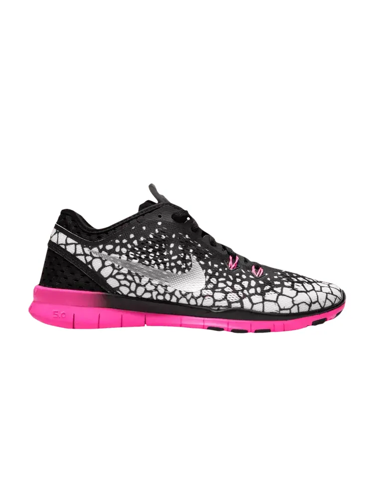 Кроссовки Nike Wmns Free 5.0 TR Fit 5 Print — изображение 1 из 1, черный розовый