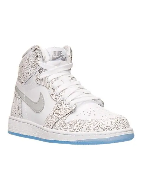 Кроссовки Air Jordan 1 Retro High BG 'Laser' — изображение 2 из 4, белый