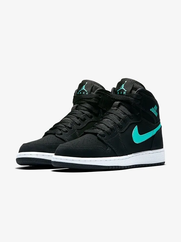 Кроссовки Air Jordan 1 Retro High BG 'Hyper Jade' — изображение 2 из 4, черный