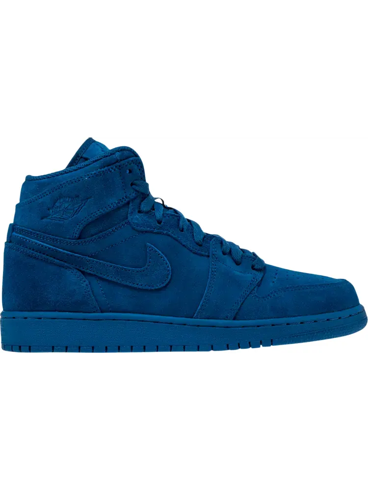 Кроссовки Air Jordan 1 Retro High GS Blue Suede — изображение 1 из 1, синий