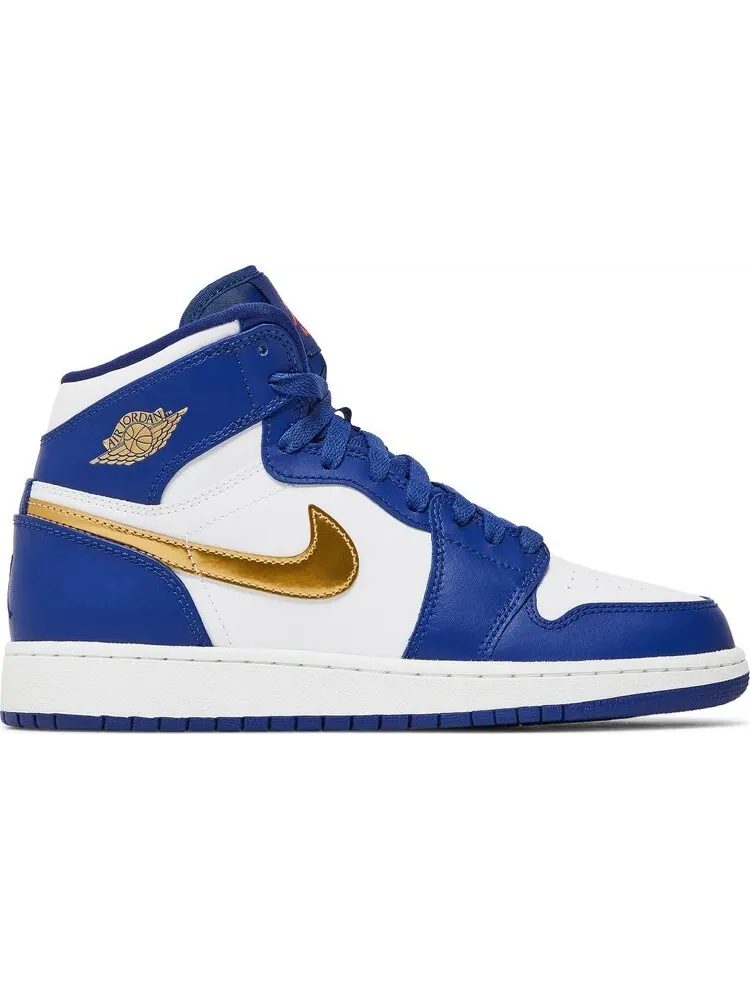 Кроссовки Air Jordan 1 Retro High BG Deep Royal — изображение 1 из 8, белый синий