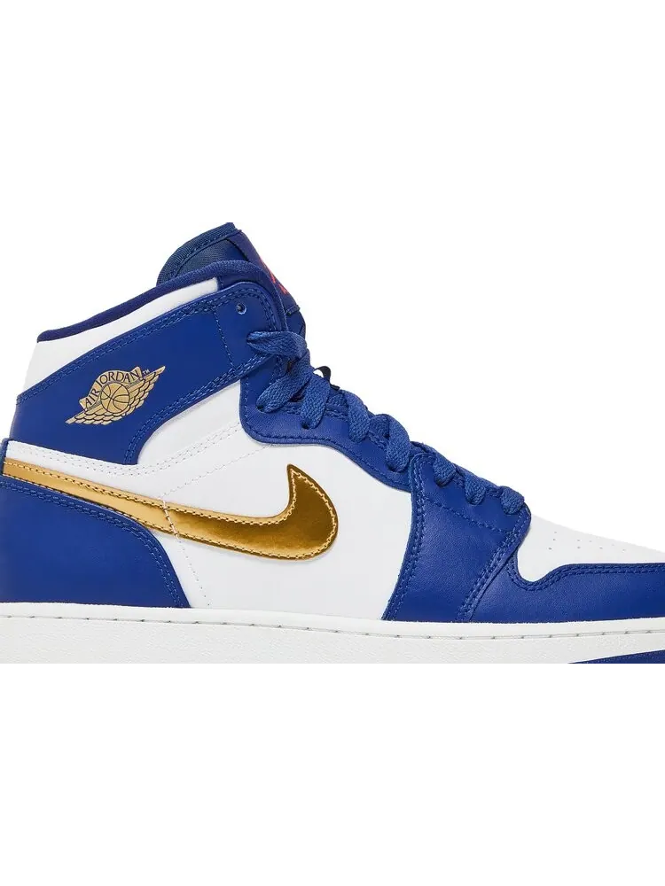 Кроссовки Air Jordan 1 Retro High BG Deep Royal — изображение 2 из 8, белый синий