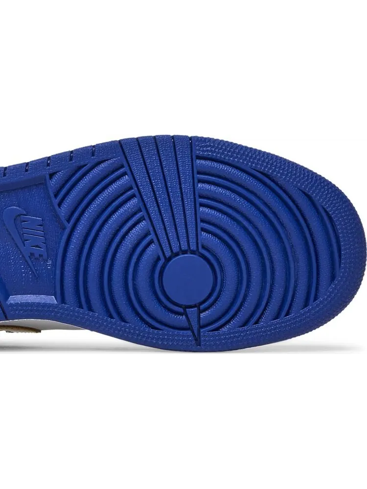 Кроссовки Air Jordan 1 Retro High BG Deep Royal — изображение 5 из 8, белый синий