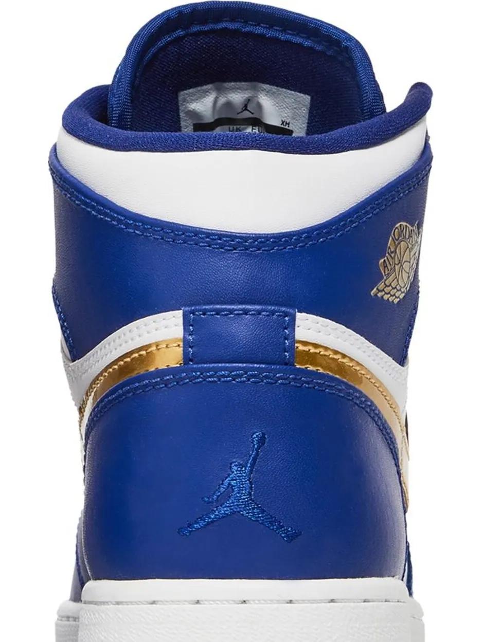 Кроссовки Air Jordan 1 Retro High BG Deep Royal — изображение 7 из 8, белый синий