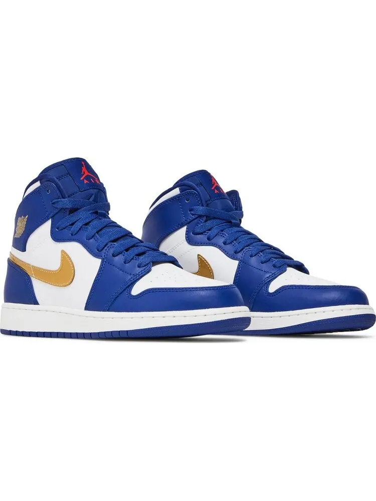 Кроссовки Air Jordan 1 Retro High BG Deep Royal — изображение 8 из 8, белый синий