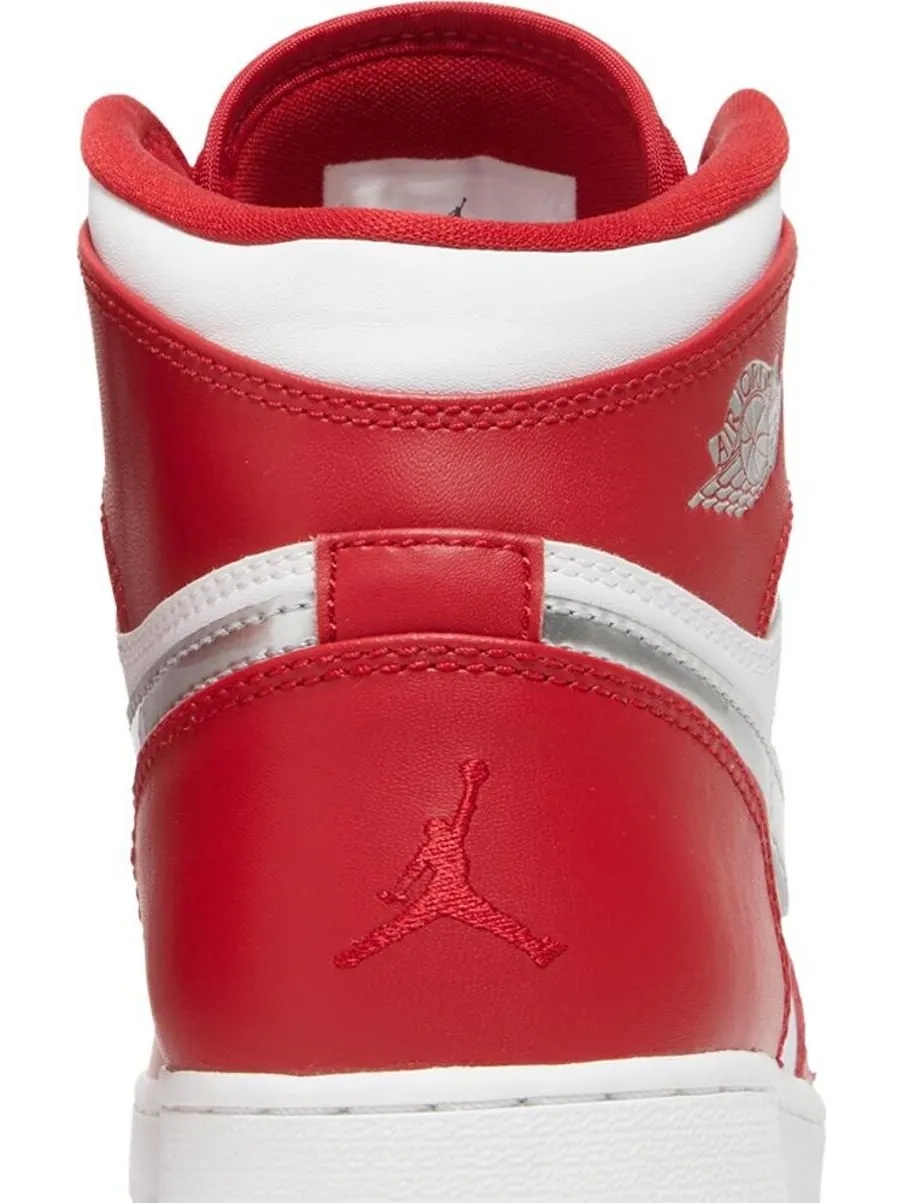 Кроссовки Air Jordan 1 Retro High GS Silver Medal — изображение 7 из 8, красный