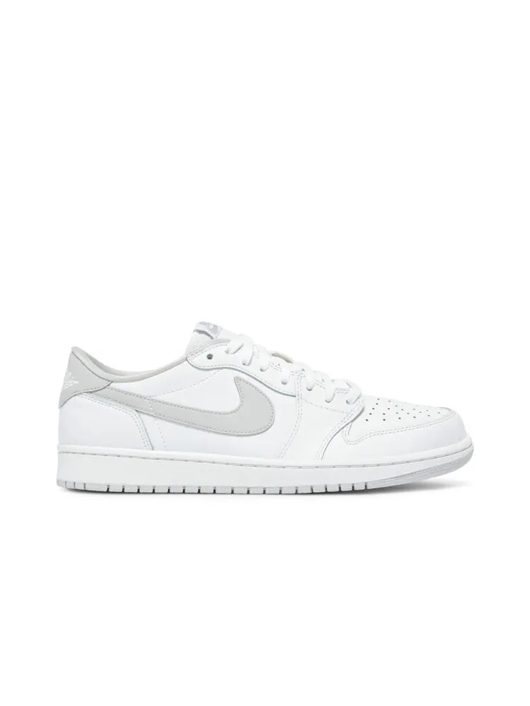 Кроссовки Air Jordan 1 Retro Low OG 'White Neutral Grey' — изображение 1 из 4, белый