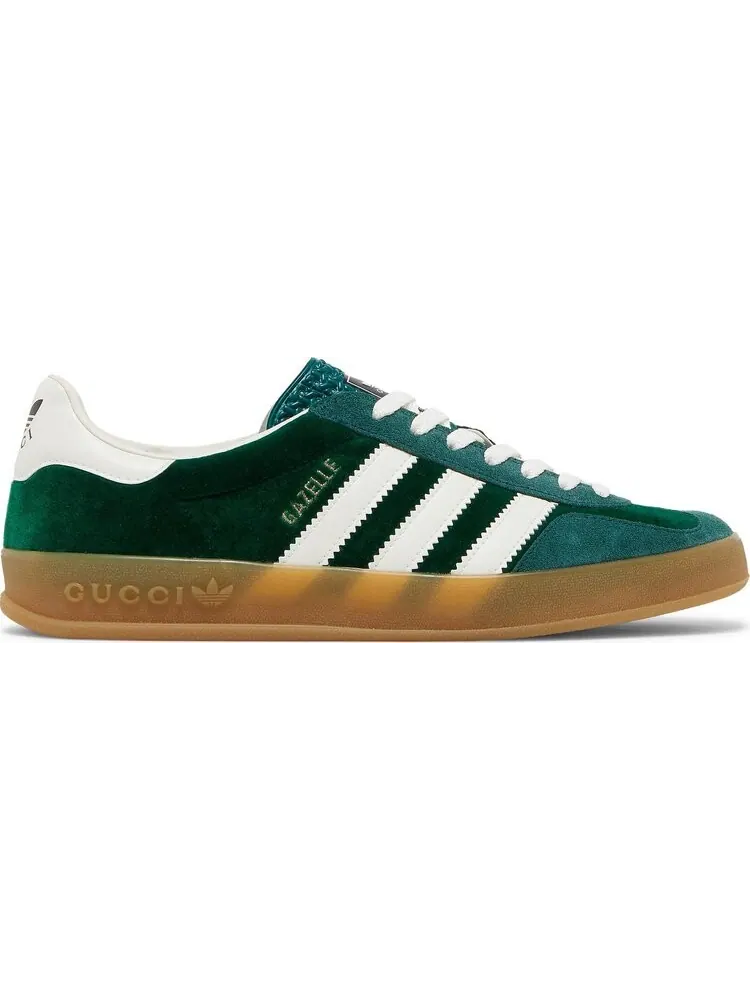 Лимитированные кроссовки Adidas Adidas x Gucci Gazelle 'Green Suede' — изображение 1 из 8, зеленый