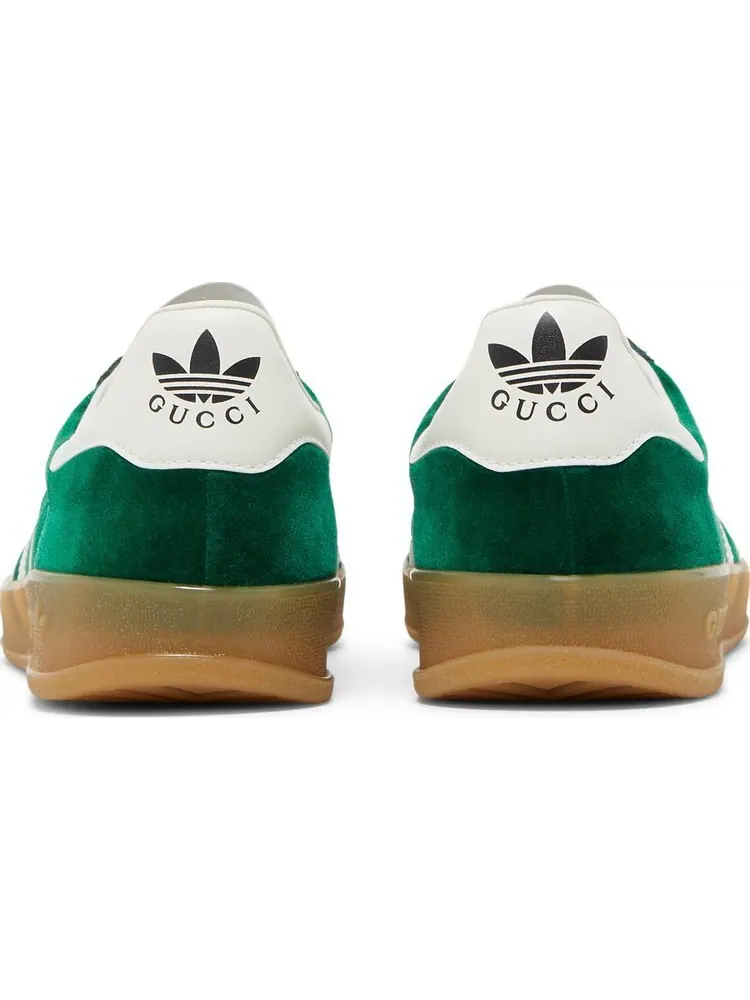 Лимитированные кроссовки Adidas Adidas x Gucci Gazelle 'Green Suede' — изображение 6 из 8, зеленый