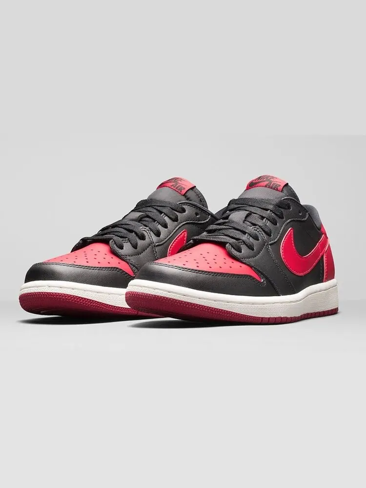 Кроссовки Air Jordan 1 Retro Low OG GS 'Bred' — изображение 2 из 4, черный