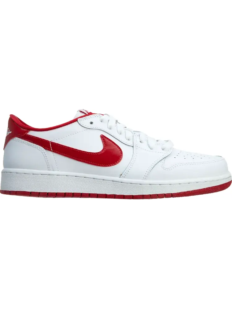 Кроссовки Air Jordan 1 Retro Low BG White Varsity Red — изображение 1 из 1, белый