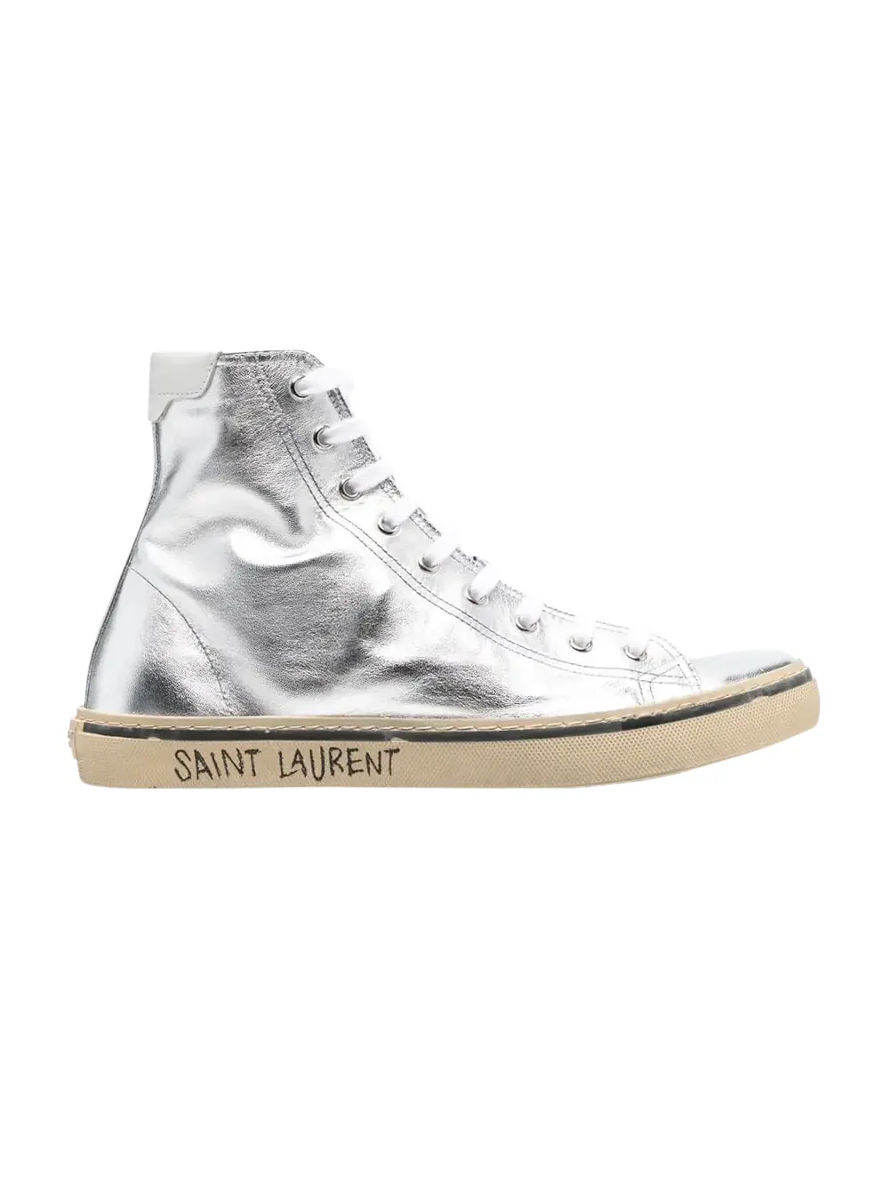 Ботинки Saint Laurent Malibu Mid — изображение 1 из 1, серебряный