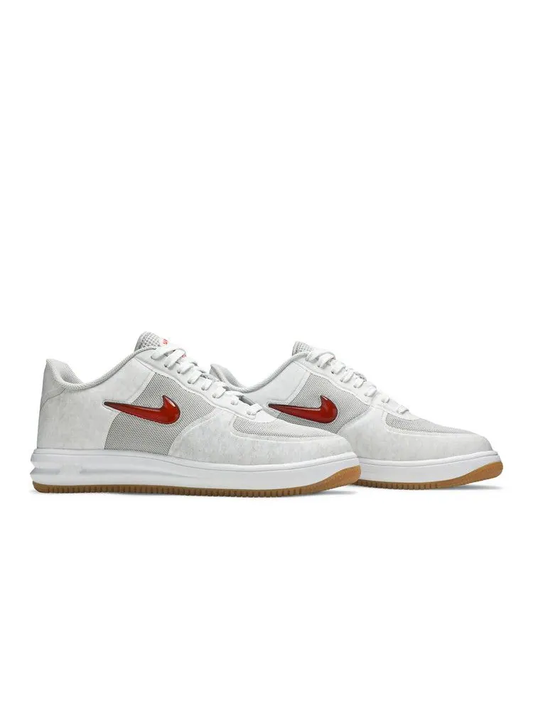 Кроссовки Nike CLOT x Lunar Force 1 Fuse SP '10th Anniversary' — изображение 9 из 9, серый/красный/синий