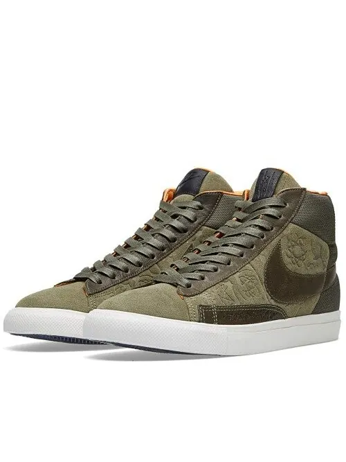 Кроссовки Nike Mo' Wax x Blazer Hi SP 'Olive' — изображение 2 из 4, зеленый