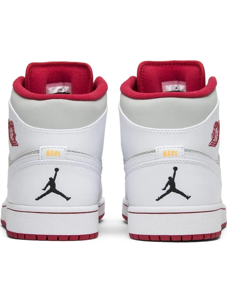 Кроссовки Air Jordan 1 Mid Hare 2015 — изображение 6 из 8, белый