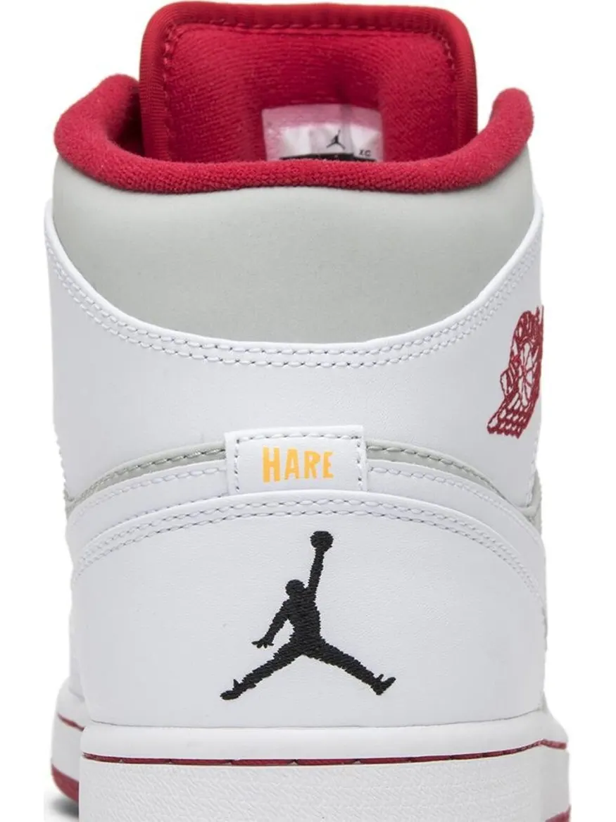 Кроссовки Air Jordan 1 Mid Hare 2015 — изображение 7 из 8, белый