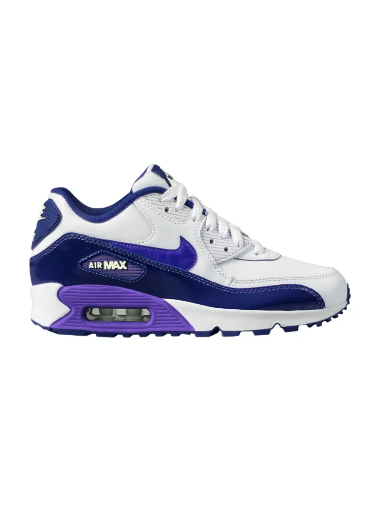 Кроссовки Nike Air Max 90 Leather GS 'White Hyper Grape' — изображение 1 из 1, белый//зеленый