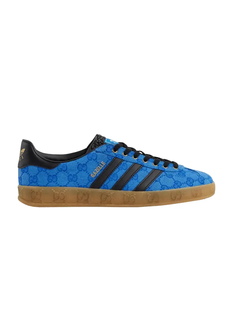 Кроссовки adidas Adidas x Gucci Gazelle 'Blue GG Monogram' — изображение 1 из 1, синий/черный/синий