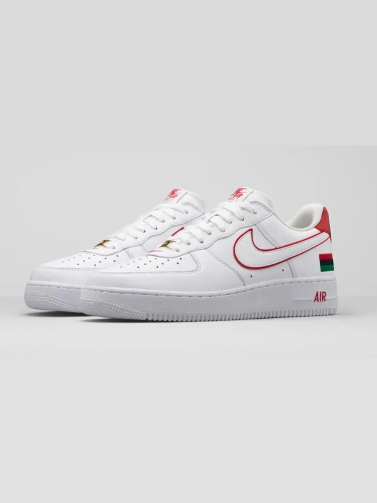 Кроссовки Nike Air Force 1 Retro 'BHM' — изображение 6 из 6, белый/красный/белый