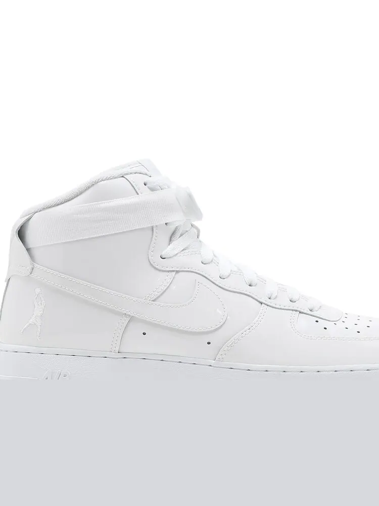 Кроссовки Nike Air Force 1 High QS 'Sheed Triple White' — изображение 2 из 4, белый
