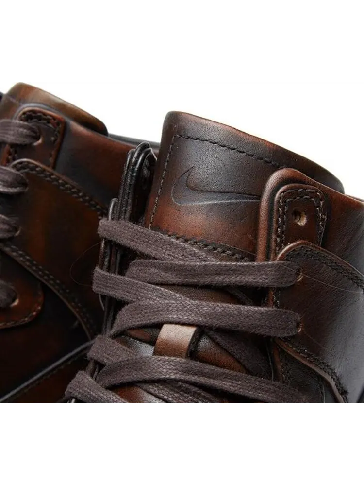 Кроссовки Nike Dunk High Lux SP 'Burnished Leather' — изображение 7 из 8, коричневый