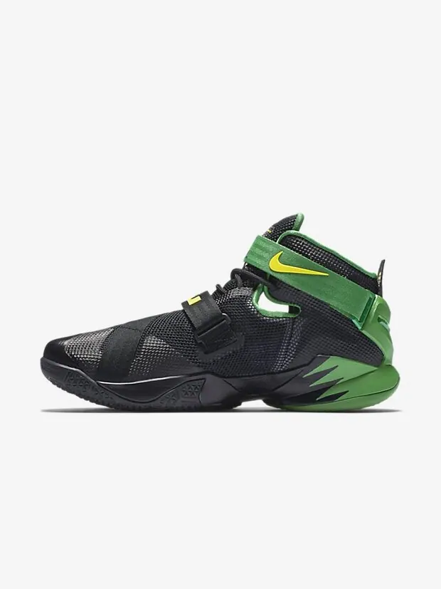 Кроссовки Nike Zoom LeBron Soldier 9 Prm 'Oregon' — изображение 4 из 4, черный