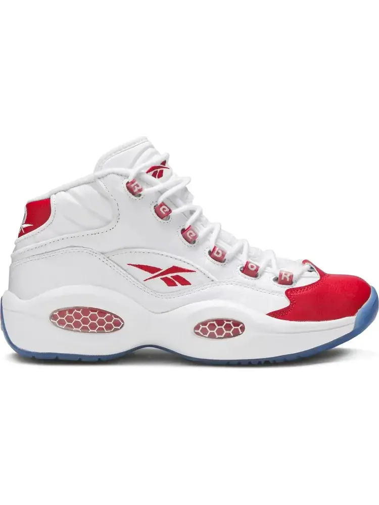 Кроссовки question mid 'white pearlized red' 2016 Reebok — изображение 1 из 8, белый