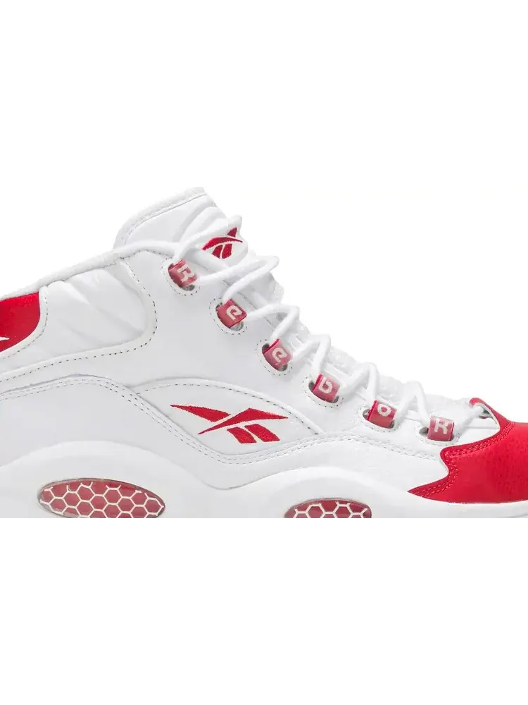 Кроссовки question mid 'white pearlized red' 2016 Reebok — изображение 2 из 8, белый