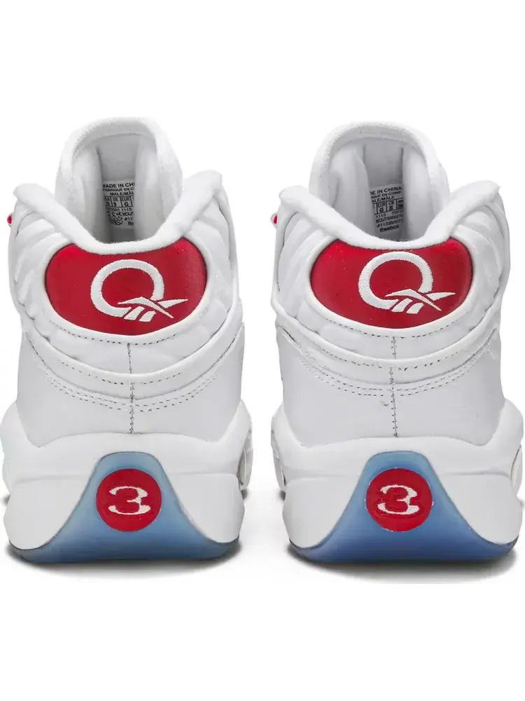 Кроссовки question mid 'white pearlized red' 2016 Reebok — изображение 6 из 8, белый
